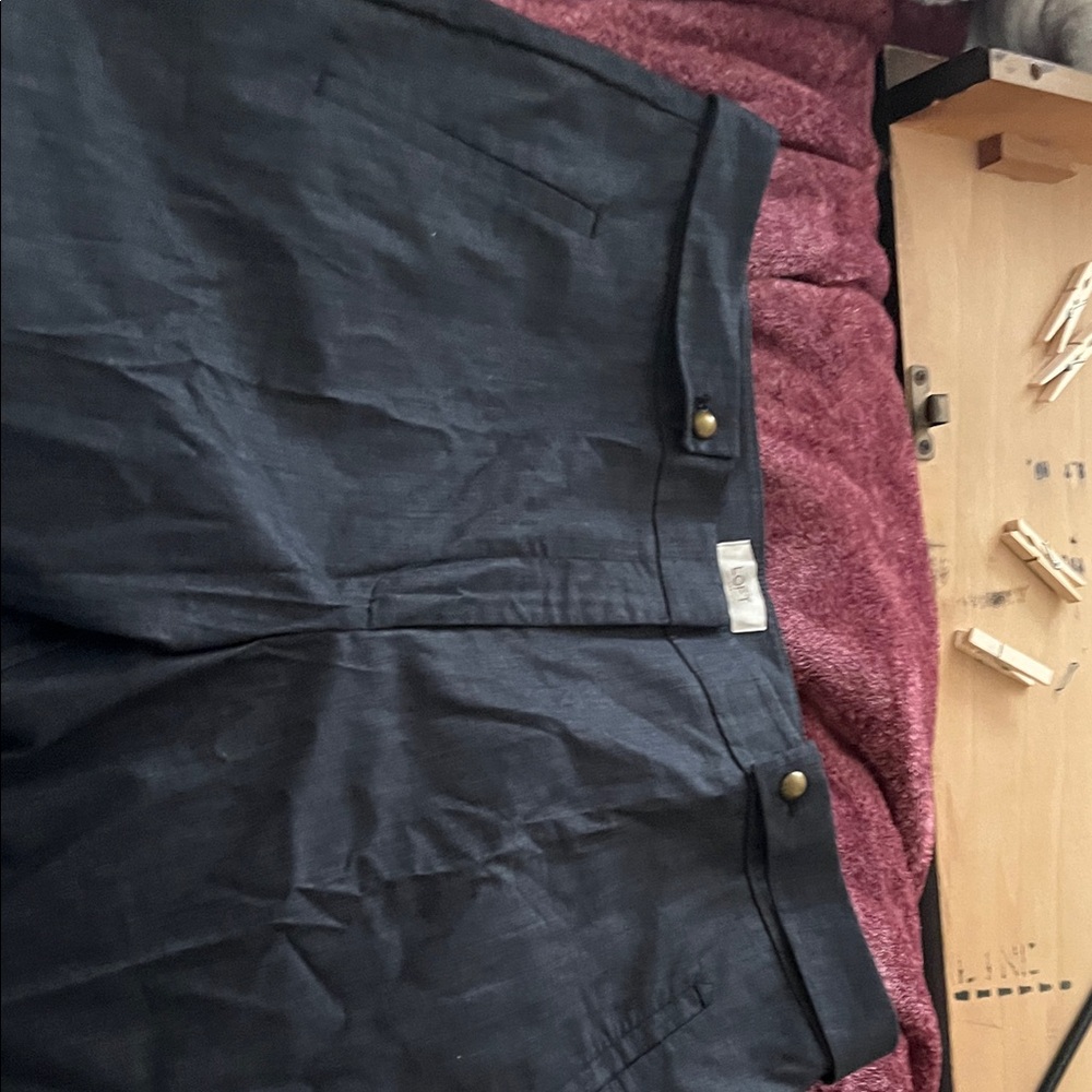 LOFT Charcoal Gray Trousers